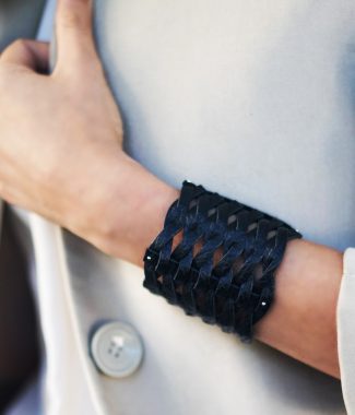 pulsera lazos cuero maison domecq